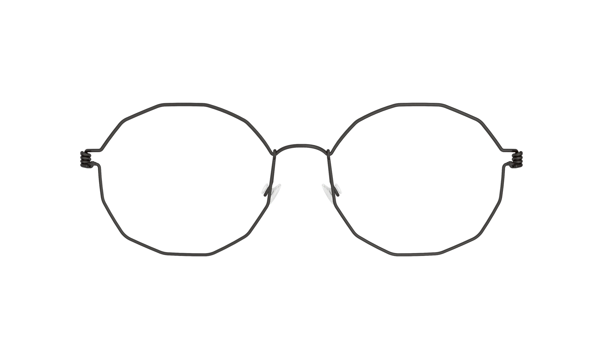 LINDBERG Air Titanium Rim Mette — Black — titanium eyeglasses — front view — official product render