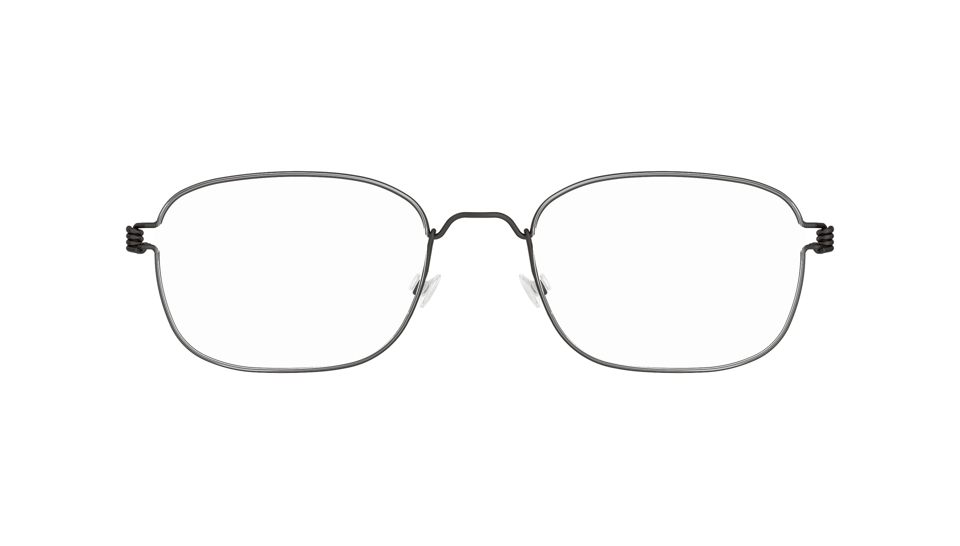 LINDBERG Air Titanium Rim Mars — Black — titanium eyeglasses — front view — official product render