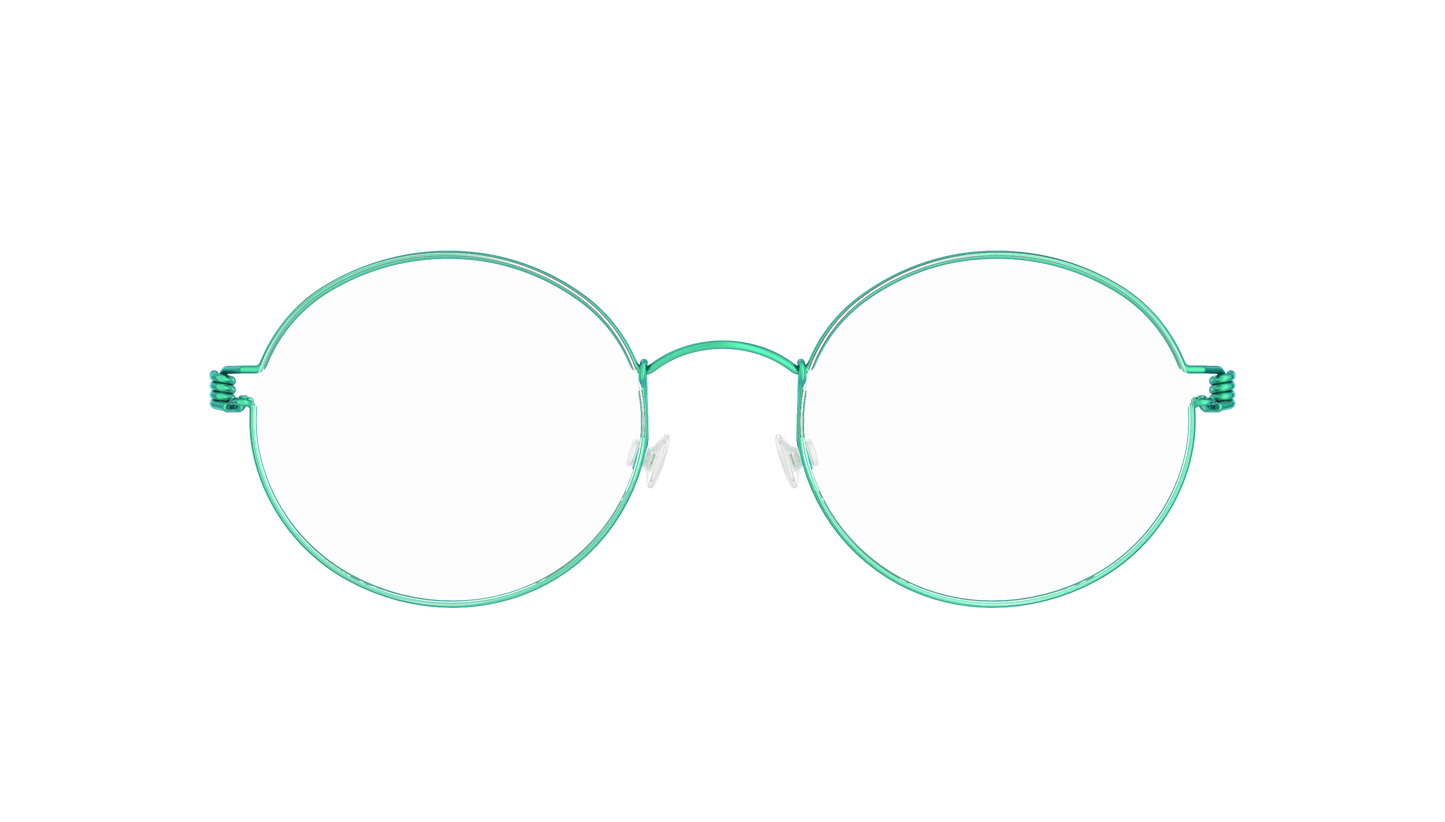 LINDBERG Air Titanium Rim Dakota — Teal — titanium eyeglasses — front view — official product render