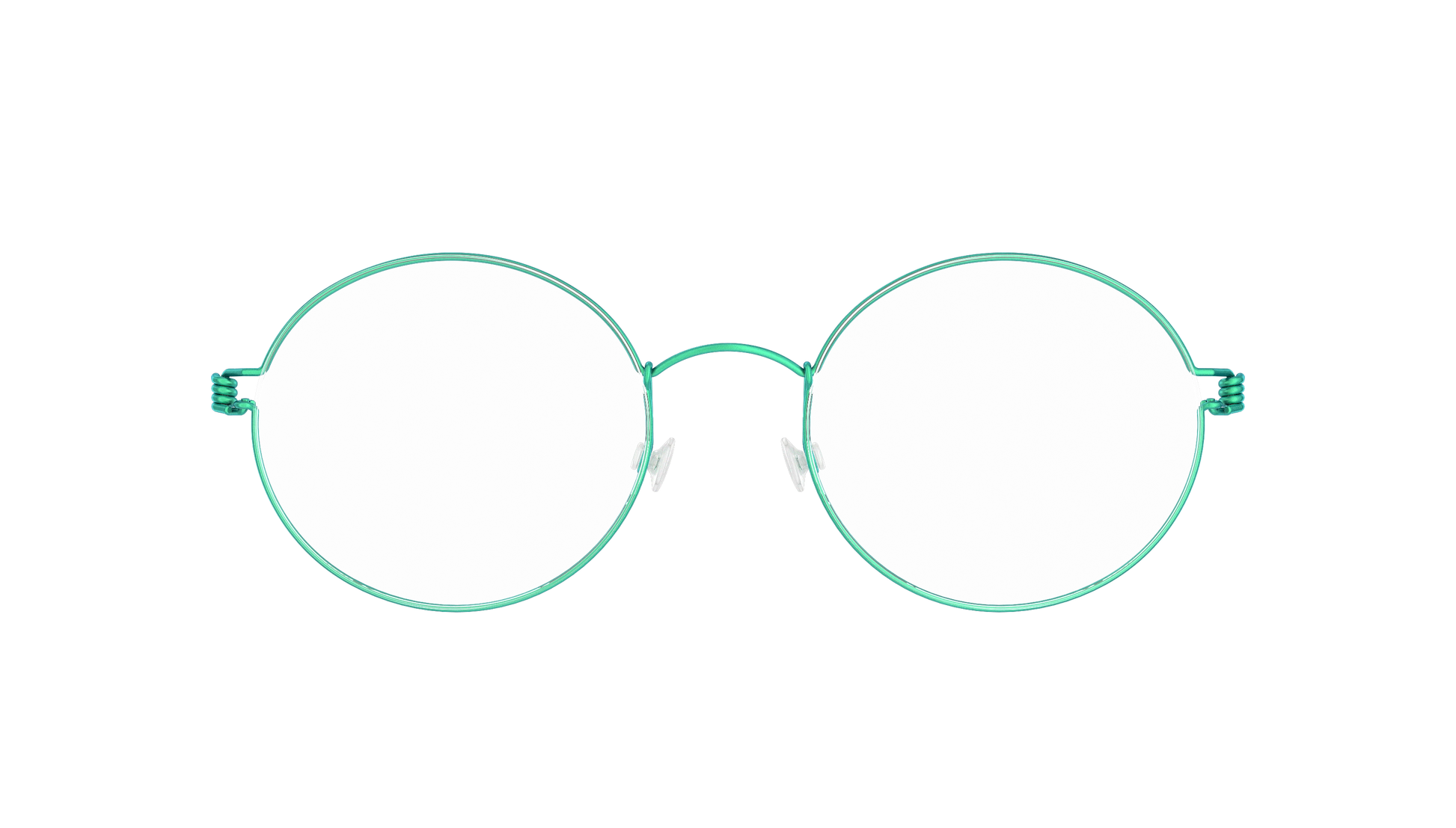 LINDBERG Air Titanium Rim Dakota — Teal — titanium eyeglasses — front view — official product render