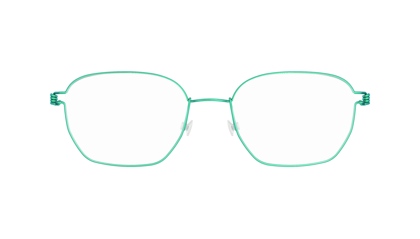 LINDBERG Air Titanium Rim Ken — Teal — titanium eyeglasses — front view — official product render