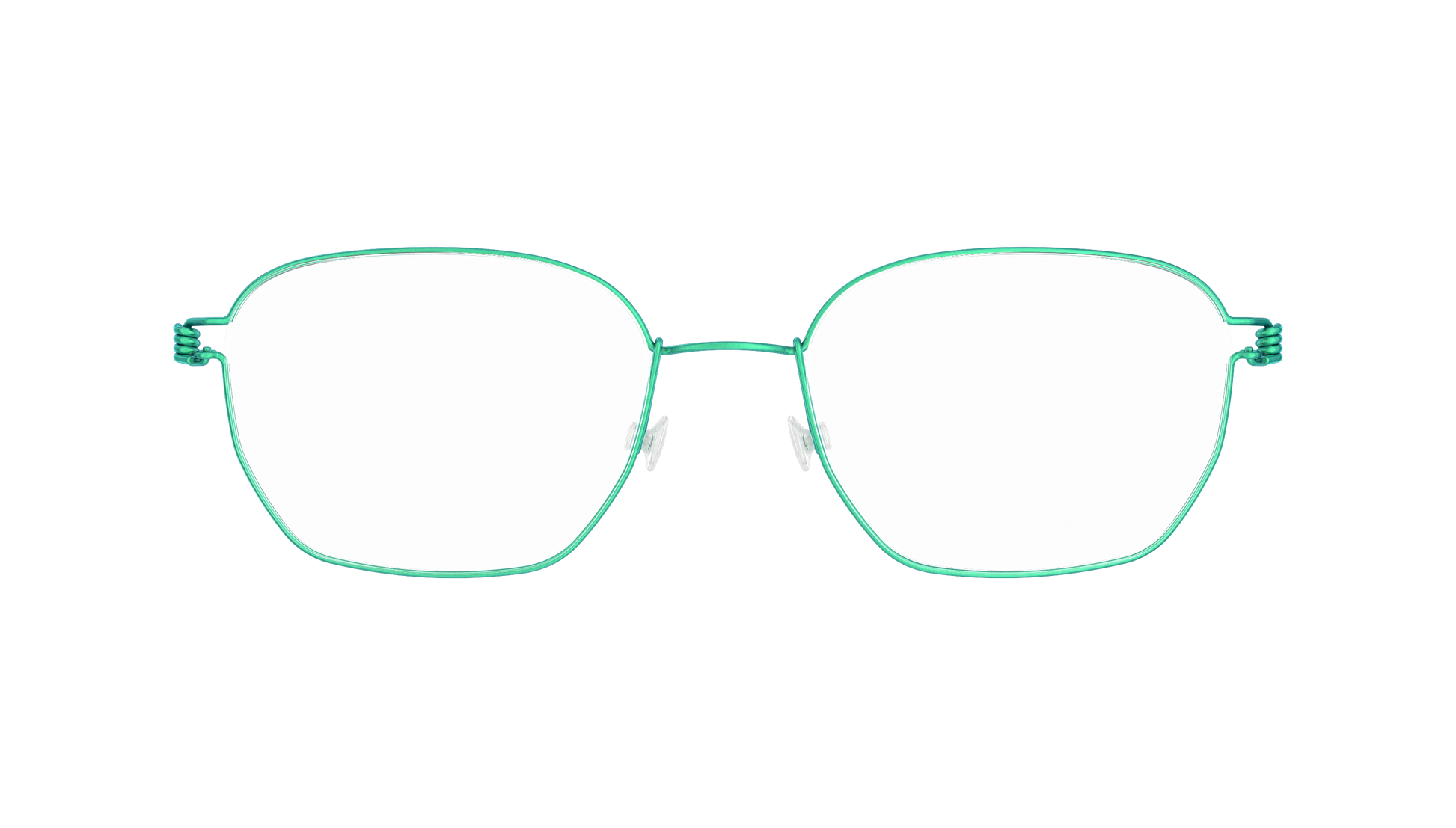 LINDBERG Air Titanium Rim Ken — Teal — titanium eyeglasses — front view — official product render