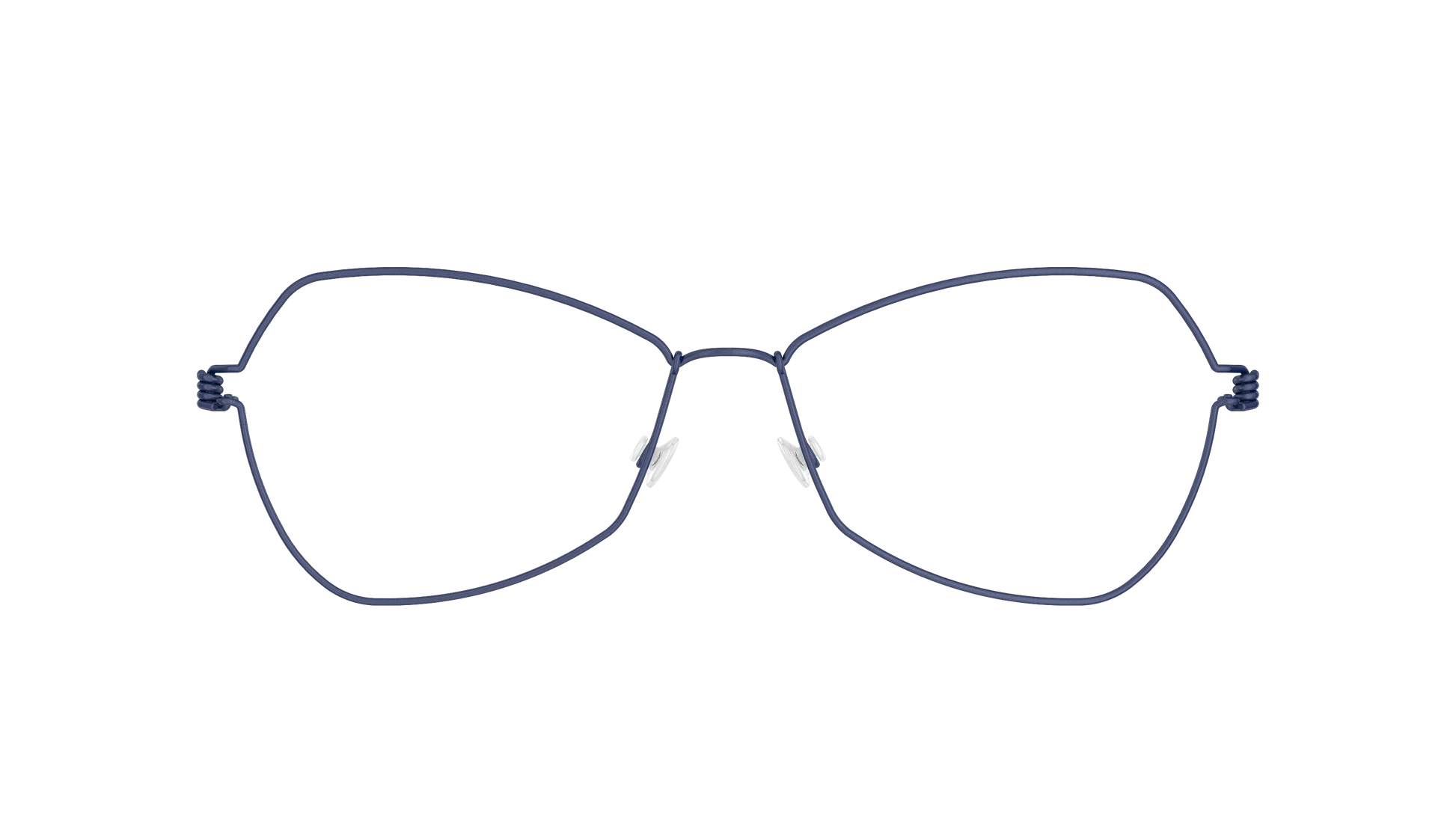 LINDBERG Air Titanium Rim Mathilde — Navy — titanium eyeglasses — front view — official product render