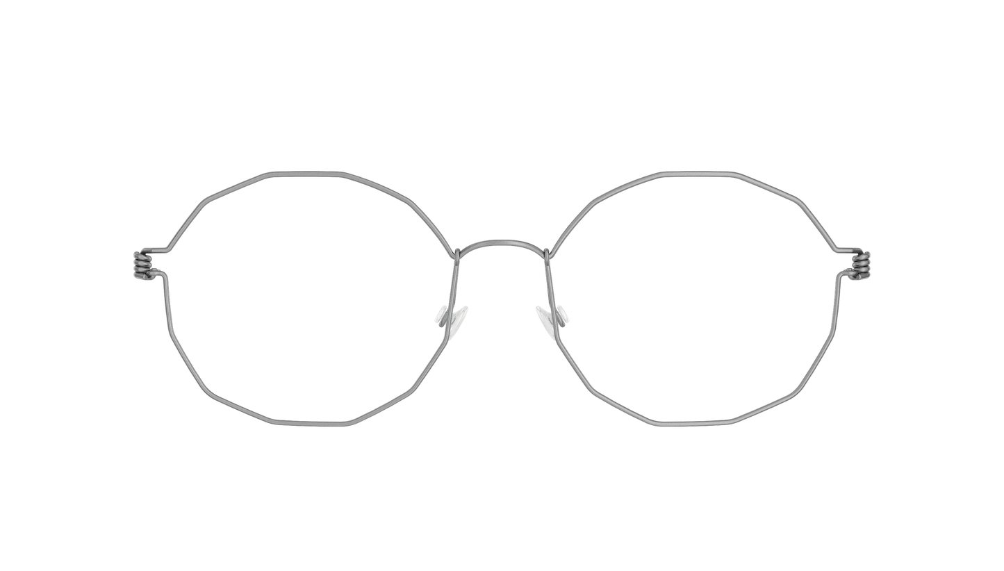 LINDBERG Air Titanium Rim Mette — Silver — titanium eyeglasses — front view — official product render