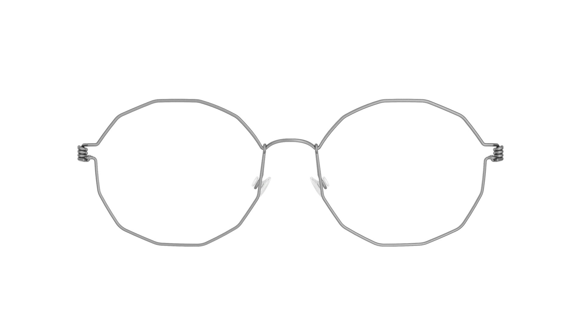 LINDBERG Air Titanium Rim Mette — Silver — titanium eyeglasses — front view — official product render