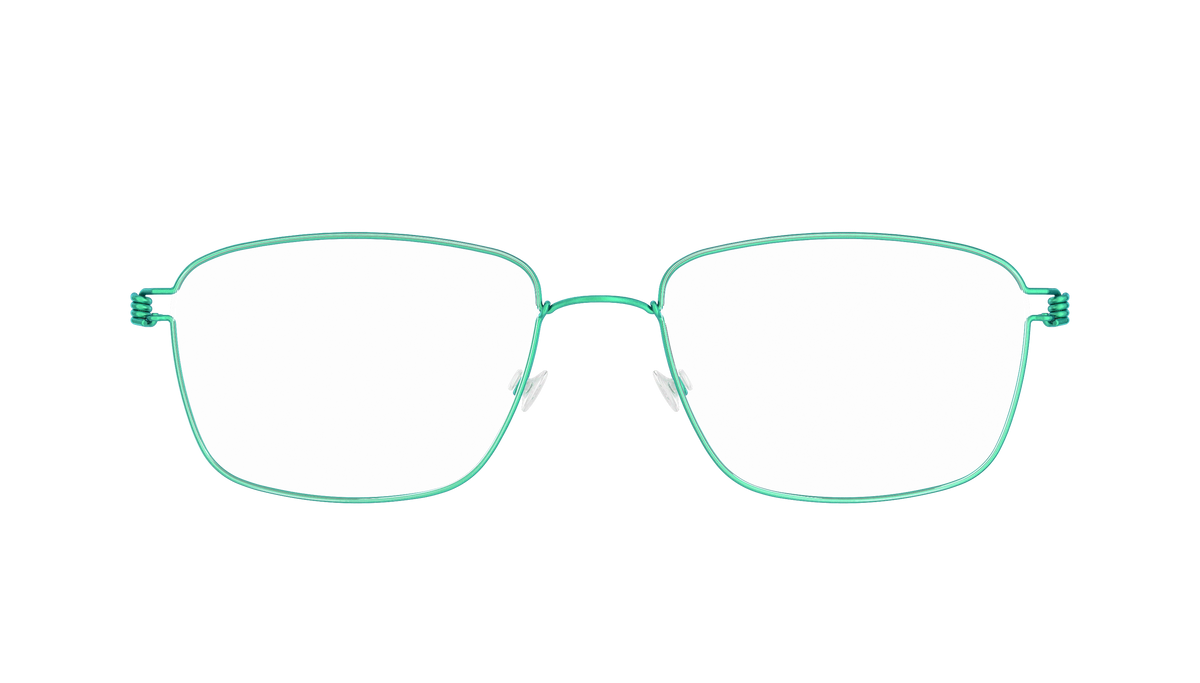 LINDBERG Air Titanium Rim Nicholas — Teal — titanium eyeglasses — front view — official product render