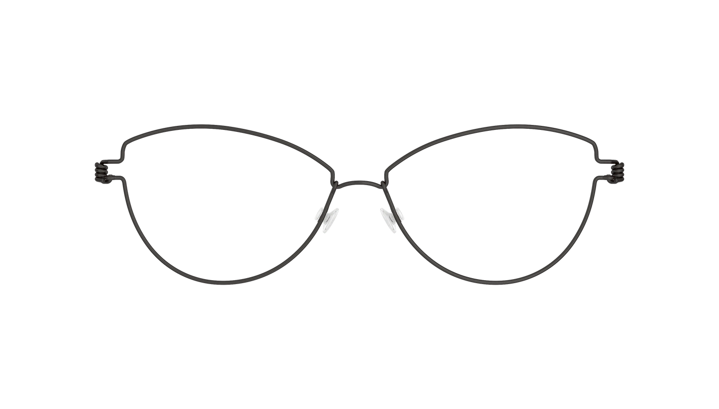 LINDBERG Air Titanium Rim Rachel — Black — titanium eyeglasses — front view — official product render