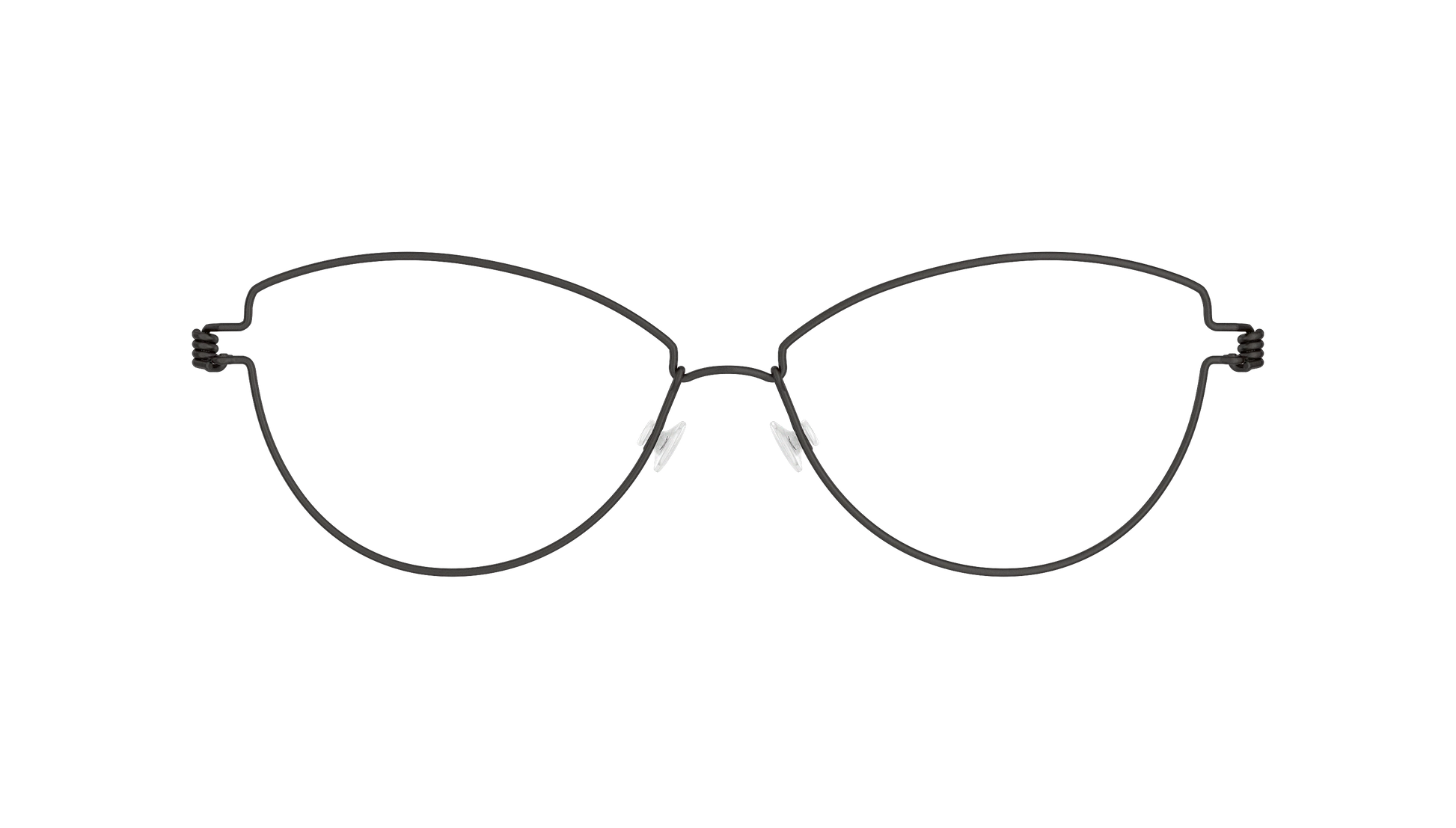 LINDBERG Air Titanium Rim Rachel — Black — titanium eyeglasses — front view — official product render