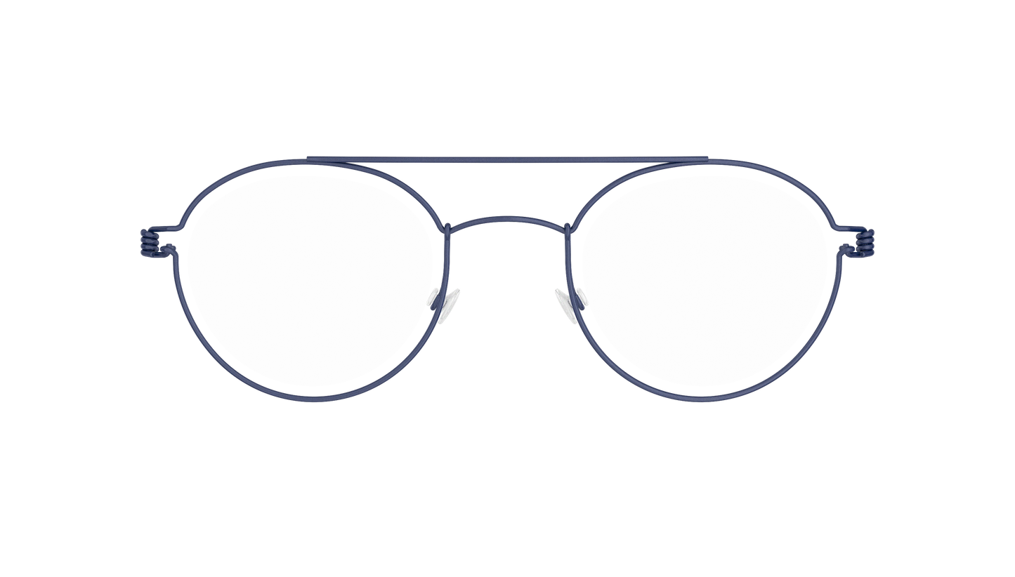 LINDBERG Air Titanium Rim Teitur — Navy — titanium eyeglasses — front view — official product render