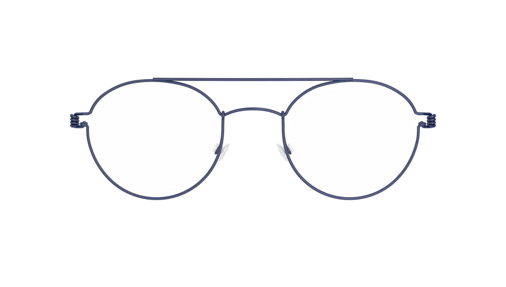 LINDBERG Air Titanium Rim Teitur — Navy — titanium eyeglasses — front view — official product render