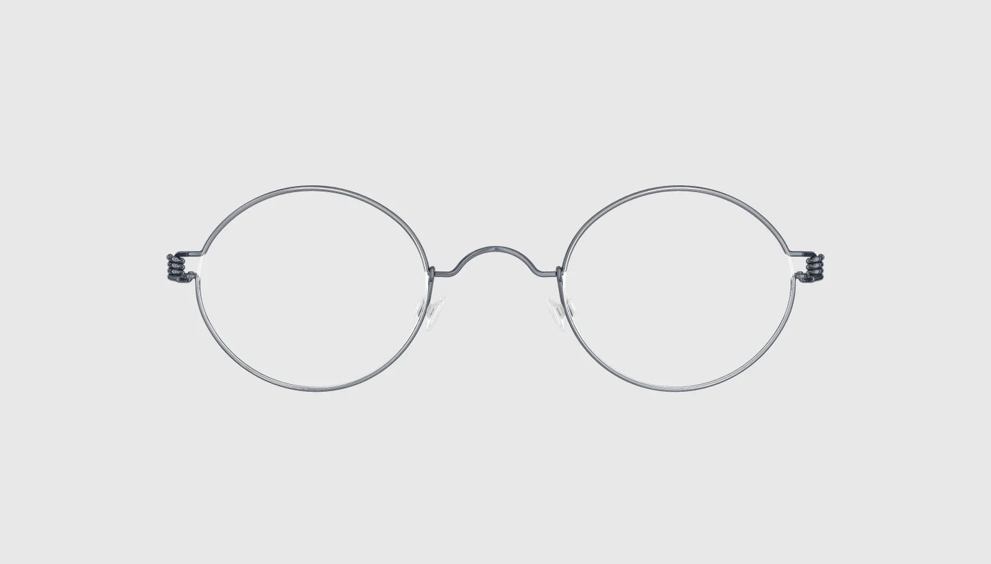 Lindberg AIR TITANIUM RIM CORONA - Regular 42 mm - 24 mm (Most Popular) / Polished Blue Grey - PU16 - Front View