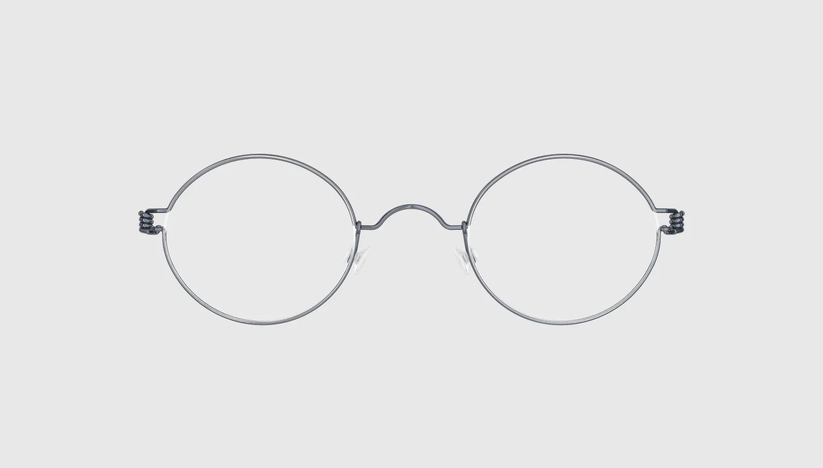 Lindberg AIR TITANIUM RIM CORONA - Regular 42 mm - 24 mm (Most Popular) / Polished Blue Grey - PU16 - Front View