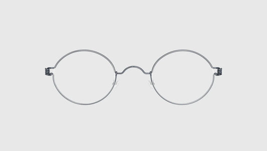 Lindberg AIR TITANIUM RIM CORONA - Regular 42 mm - 24 mm (Most Popular) / Polished Blue Grey - PU16 - Front View