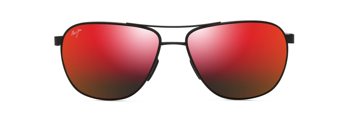 Maui Jim Castles sunglasses in Matte Black & Havana, front view