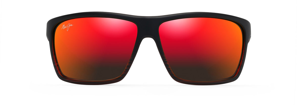 Maui Jim Alenuihaha sunglasses in Burgundy Stripe, front view