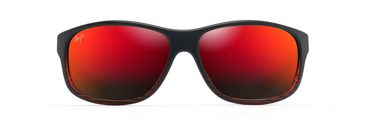 Maui Jim Kaiwi Channel sunglasses in Burgundy Stripe, front view