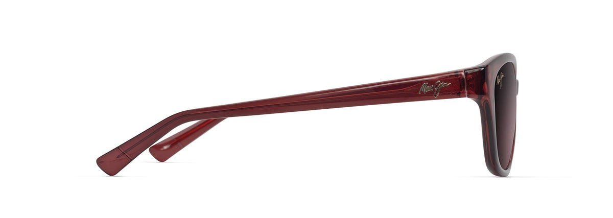 Maui Jim Punono sunglasses in Shiny Transparent Burgundy, side view