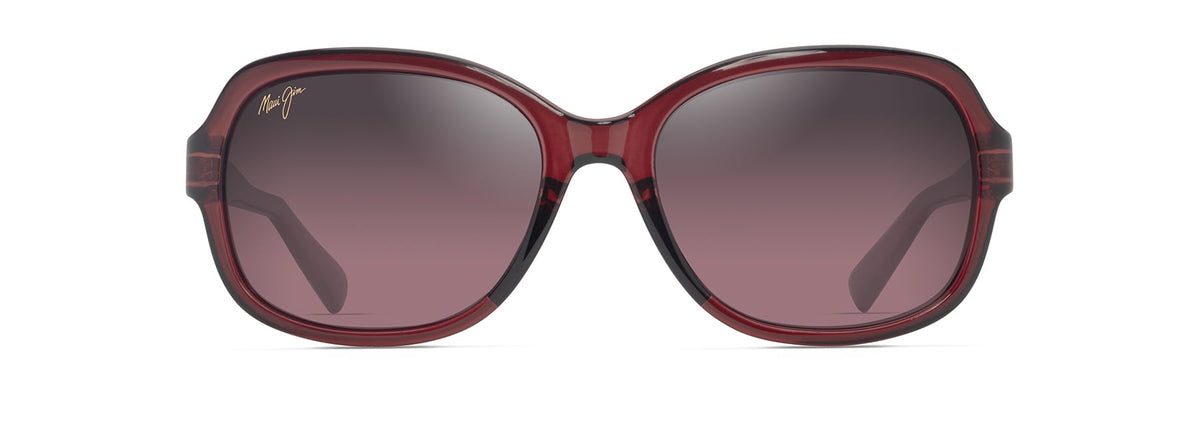 Maui Jim Hiluhilu sunglasses in Shiny Transparent Burgundy, front view