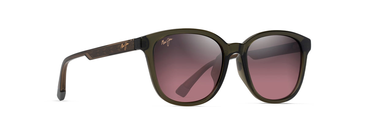Maui Jim Ku'ikahi AF sunglasses in Shiny Trans Green, angled view