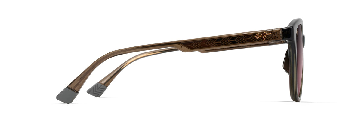 Maui Jim Ku'ikahi AF sunglasses in Shiny Trans Green, side view