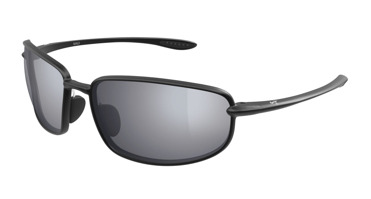 Maui Jim Ho'okipa R Lite sunglasses in Matte Metallic Black, angled view