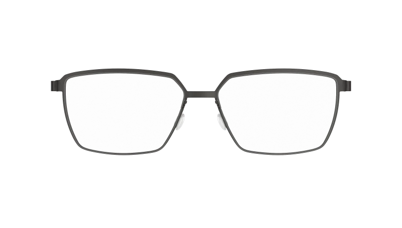 LINDBERG STRIP 9645 — Black — titanium eyeglasses — FRONT — official product render