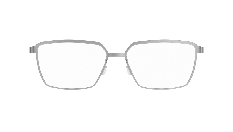 LINDBERG STRIP 9645 — Silver — titanium eyeglasses — FRONT — official product render