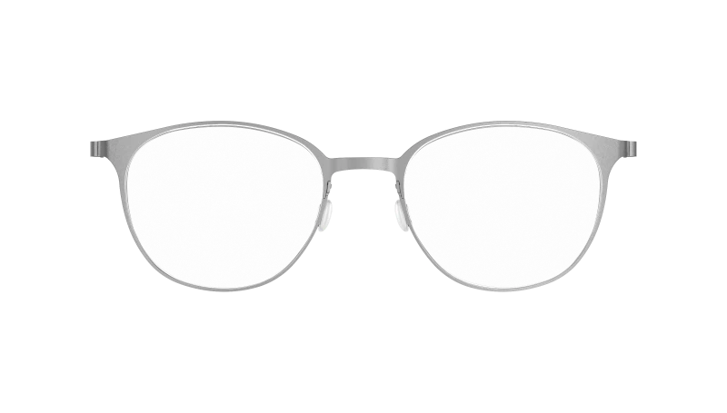 LINDBERG STRIP 9556 — Silver — titanium eyeglasses — FRONT — official product render