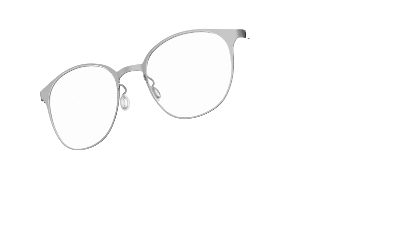 LINDBERG STRIP 9556 — Silver — titanium eyeglasses — PERSPECTIVE — official product render