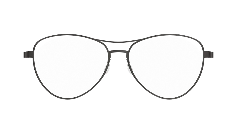 LINDBERG STRIP 9746 — Black — titanium eyeglasses — FRONT — official product render