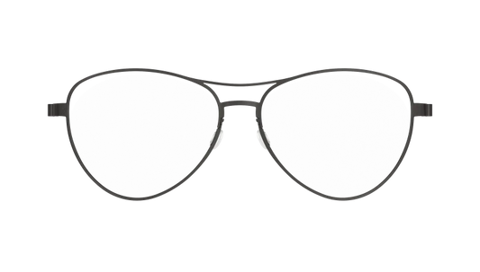 LINDBERG STRIP 9746 — Black — titanium eyeglasses — FRONT — official product render