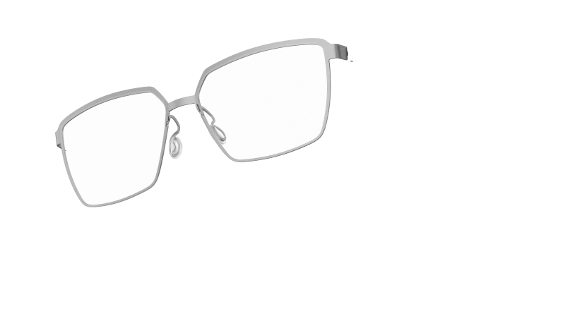 LINDBERG STRIP 9645 — Silver — titanium eyeglasses — PERSPECTIVE — official product render