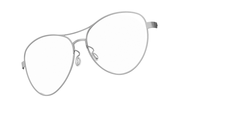 LINDBERG STRIP 9746 — Silver — titanium eyeglasses — PERSPECTIVE — official product render