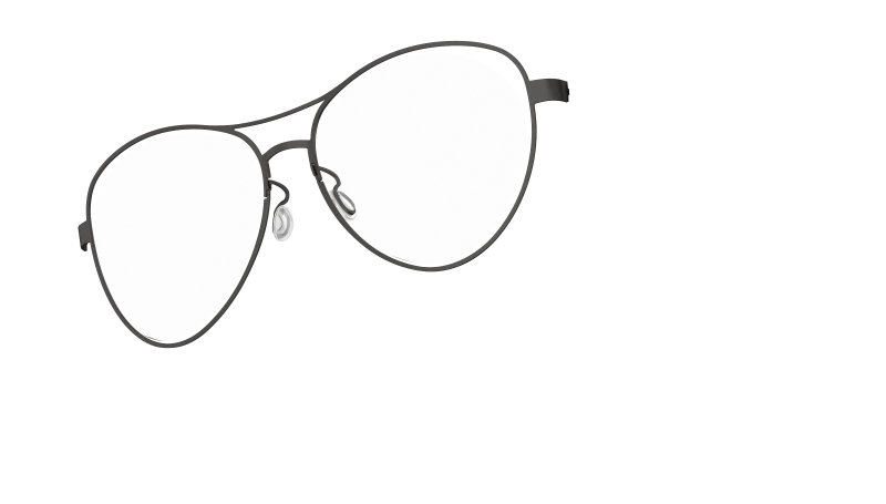 LINDBERG STRIP 9746 — Black — titanium eyeglasses — PERSPECTIVE — official product render