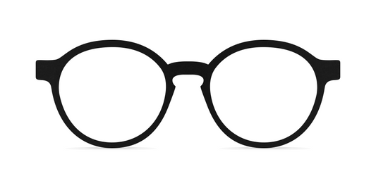Nina Mûr Carlo eyeglasses in Black — handcrafted Madrid birch wood frame