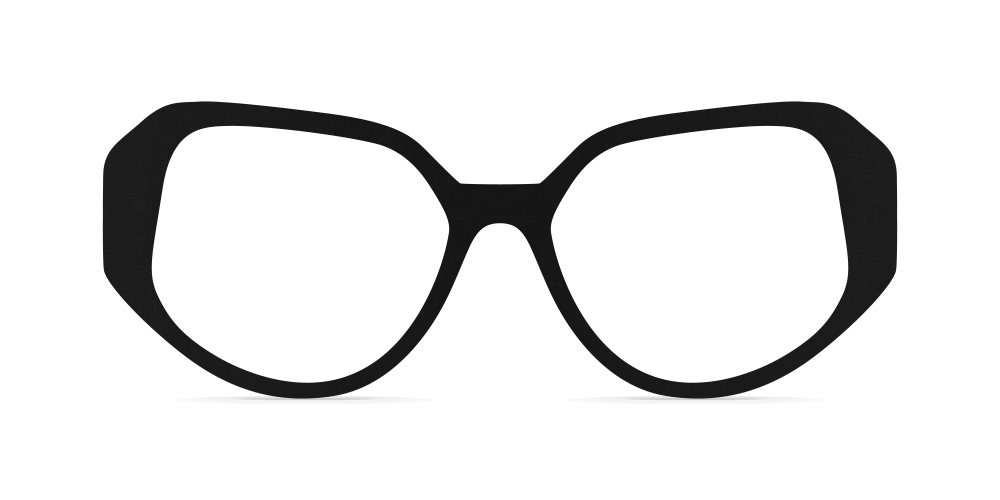 Nina Mûr Carla eyeglasses in Black — handcrafted Madrid birch wood frame