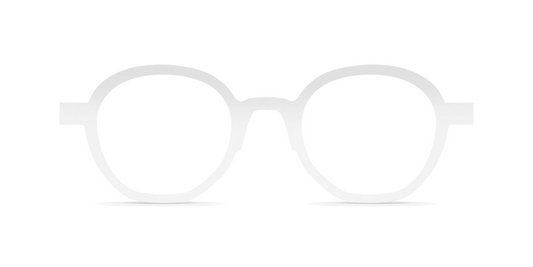 Nina Mûr Haruka eyeglasses in White High Gloss — handcrafted Madrid birch wood frame