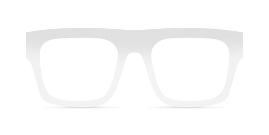 Nina Mûr Fausto eyeglasses in White High Gloss — handcrafted Madrid birch wood frame