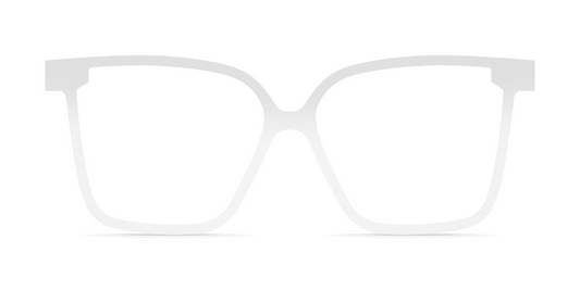 Nina Mûr Maribel eyeglasses in White High Gloss — handcrafted Madrid birch wood frame