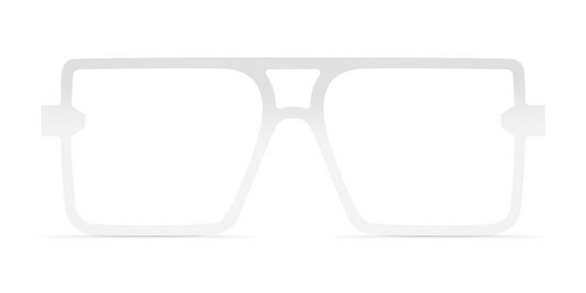 Nina Mûr Tete eyeglasses in White High Gloss — handcrafted Madrid birch wood frame