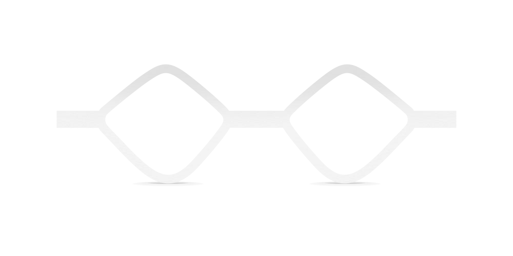 Nina Mûr Cuántica Rhombus eyeglasses in White High Gloss — handcrafted Madrid birch wood frame