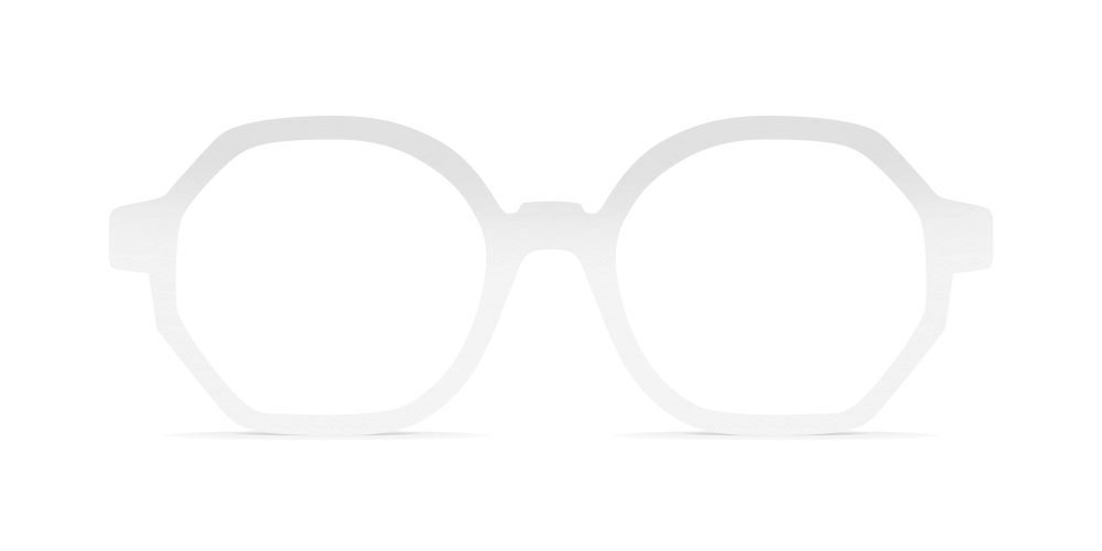 Nina Mûr Abel eyeglasses in White High Gloss — handcrafted Madrid birch wood frame