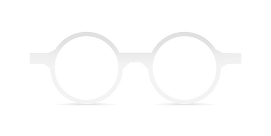 Nina Mûr Lolo eyeglasses in White High Gloss — handcrafted Madrid birch wood frame