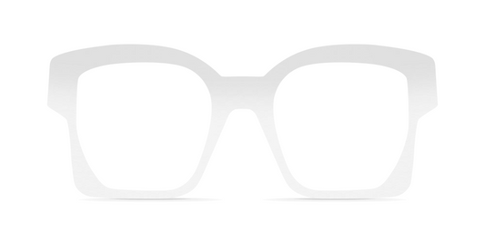 Nina Mûr Francoise eyeglasses in White High Gloss — handcrafted Madrid birch wood frame