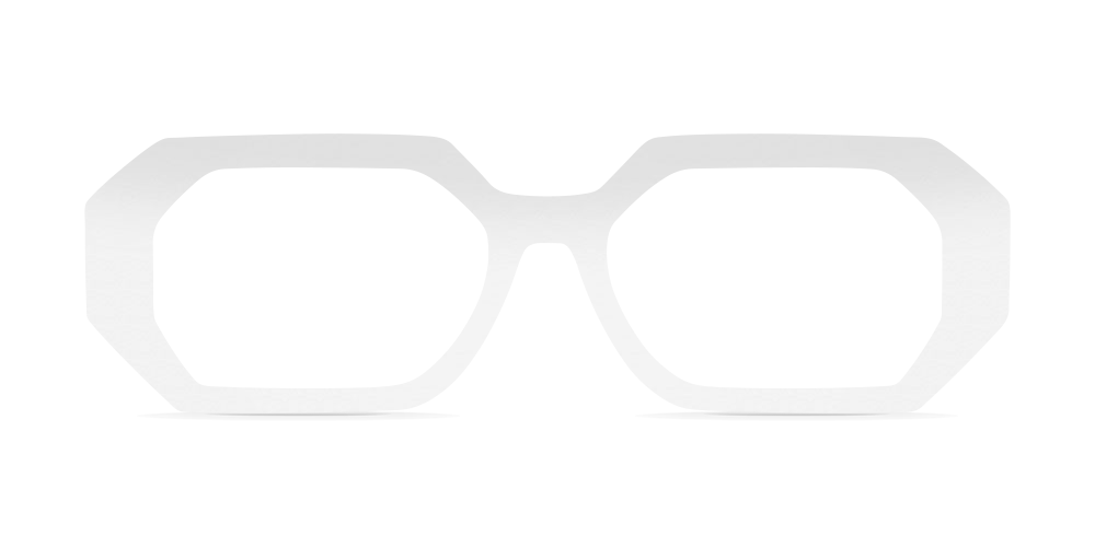 Nina Mûr Lourdes eyeglasses in White High Gloss — handcrafted Madrid birch wood frame