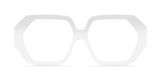 Nina Mûr Pina eyeglasses in White High Gloss — handcrafted Madrid birch wood frame
