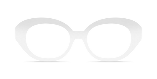 Nina Mûr Ivana eyeglasses in White High Gloss — handcrafted Madrid birch wood frame