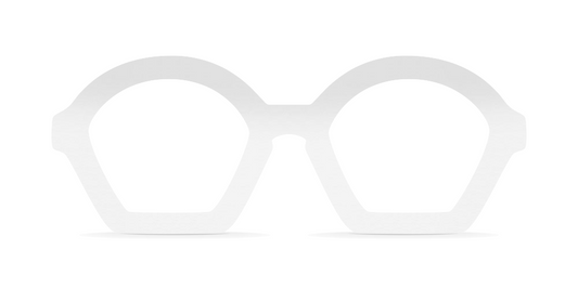 Nina Mûr Ottificio eyeglasses in White High Gloss — handcrafted Madrid birch wood frame