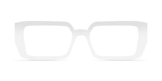 Nina Mûr Sebastian eyeglasses in White High Gloss — handcrafted Madrid birch wood frame