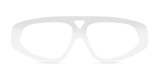 Nina Mûr Osher eyeglasses in White High Gloss — handcrafted Madrid birch wood frame